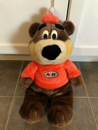 Vintage A&w Root Beer Teddy Bear Mascot Plush Toy Promotional