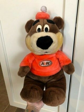 Vintage A&W Root beer Teddy Bear Mascot Plush Toy Promotional 5