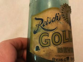 Reisch’S Gold Top Beer Paper Label Bottle,  Springfield Illinois 3
