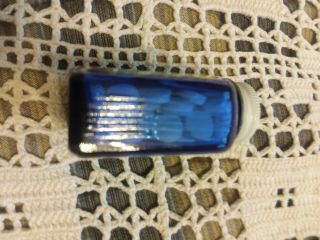 VINTAGE COLBALT BLUE GLASS BOTTLE Milk Of Magnesia Tablets FULL Mckessons 3