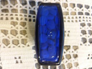 VINTAGE COLBALT BLUE GLASS BOTTLE Milk Of Magnesia Tablets FULL Mckessons 4