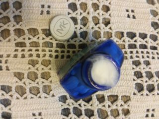 VINTAGE COLBALT BLUE GLASS BOTTLE Milk Of Magnesia Tablets FULL Mckessons 5