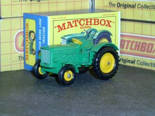 Matchbox Lesney John Deere Tractor Lanz Tractor 50 B2 Bpt Sc2 Vnm & Crafted Box