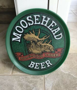 Vintage Moosehead Canadian Lager Beer Bar Sign Tray Plastic