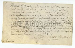 17th Century France - 1678 French Antique Document Id As " Dumouceau De Nollant "