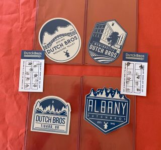 Dutch Bros Stickers 16 Regional Stickers 2018 Plus 2 Wallets And 2 Full Cards