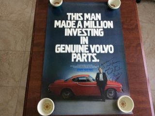 Volvo Parts Poster Irv Gordon & 1966 Volvo 1800s Million Miles