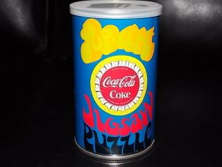 Coca Cola Vintage Puzzle 1968 Jigsaw In A Can - -,  Never Opened