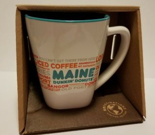 Dunkin Donuts Maine Destinations Coffee Mug Cup 2017 Ceramic Me State Dd