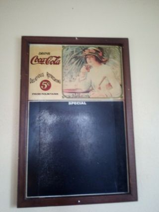 1978 Vintage Coca Cola Chalkboard