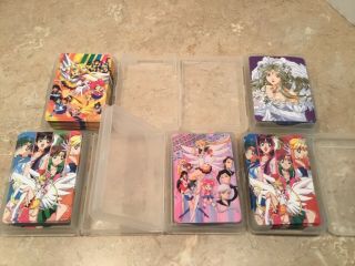 5 Full 54 Card Decks Sailor Moon Playing Cards Vintage In Plastic Cases Anime