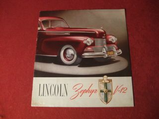 1942 Lincoln Dealer Showroom Sales Brochure Booklet Old Book Fomoco