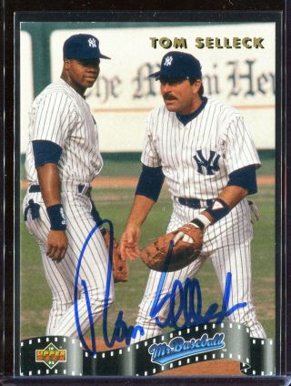 Tom Selleck Mr Baseball Upper Deck Signed Card Authentic Autograph Auto Blue 1