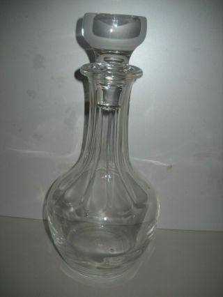 Vintage 10.  5 " Tall Crystal Decanter With Glass Stopper