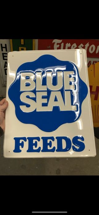 Blue Seal Feeds Metal Sign