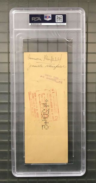 Walter Winchell Signed 1945 Check Radio News Commentator PSA/DNA Deceased 1972 3