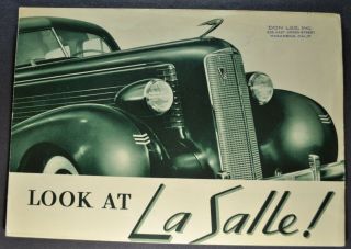 1937 Lasalle Sales Brochure Folder 37