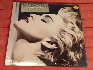 Madonna True Blue Lp With Poster Hype Sticker Papa Don’t Preach 80’s