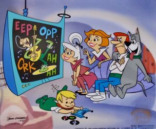 Hanna Barbera The Jetsons " Eep Opp Ork Ah - Ah " Animation Art Sericel Cel