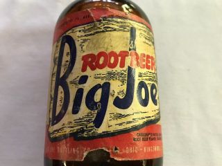Big Joe Paper Label Root Beer Amber Bottle,  1952,  Toledo,  Ohio 2