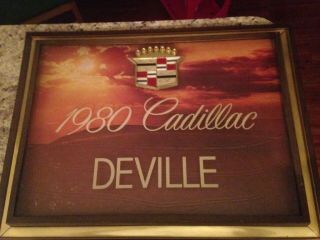 1980 Cadillac De Ville Showroom Sign,  Display Corp.  Int 