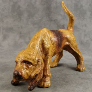 Bloodhound Hunting Dog Cast Iron Heavy Doorstop Statue