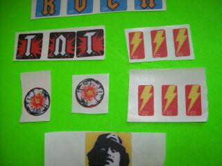 AC/DC Pinball Machine Decals Set Of (21) Items For Drop Targets & Misc Stern 2