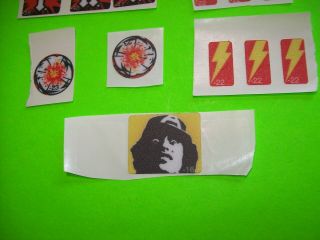 AC/DC Pinball Machine Decals Set Of (21) Items For Drop Targets & Misc Stern 4