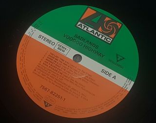 BADLANDS - Voodoo Highway - 1991 Atlantic RARE European First Press Vinyl A1/B1 3
