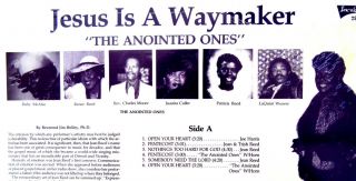 JEAN REED & ANOINTED ONES LP Jesus Is A Waymaker INCULCATION Rec 85 SOUL 3