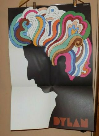 Vintage Bob Dylan ' s Greatest Hits Record LP Vinyl with Milton Glaser Poster 3