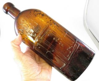 Antique Warners Safe Kidney And Liver Cure Amber Bottle