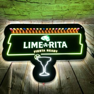 LED bar pub man cave lighted sign bud light lime a rita sign fiesta ready 3