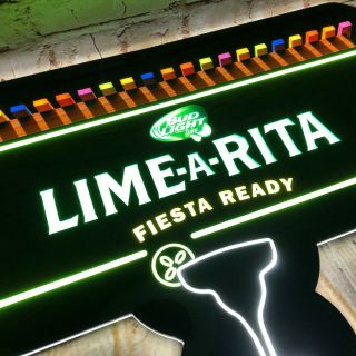 LED bar pub man cave lighted sign bud light lime a rita sign fiesta ready 5
