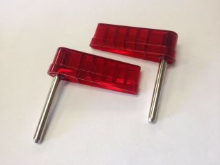 Bally Williams Data East Pinball Machine Red Translucent Flippers Set Of 2 Mod