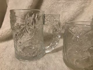 Complete Set of 4 1995 BATMAN FOREVER Collectible McDonald ' s Glass Mugs Perfect 2