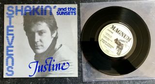Shakin’ Stevens And The Sunsets 7” Vinyl EP “Justine” VERY RARE BLUE SLEEVE 2