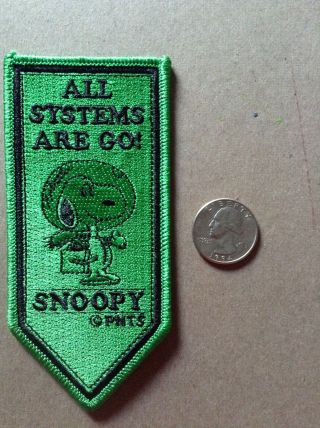 SDCC 2019 Exclusive Peanuts Astronaut Snoopy All Systems Go Embroidered Patch 2