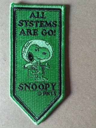 SDCC 2019 Exclusive Peanuts Astronaut Snoopy All Systems Go Embroidered Patch 3