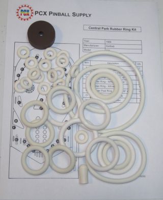 1966 Gottlieb Central Park Pinball Machine Rubber Ring Kit