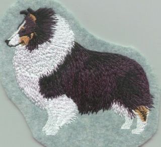 Tri Color Sheltie Dog Gorgeous Bathroom Set Hand Towels Embroidered