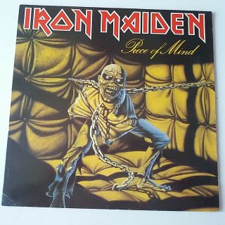 Iron Maiden - Piece Of Mind - Vinyl Lp Uk 1st Press,  Inner Ex,  /vg,