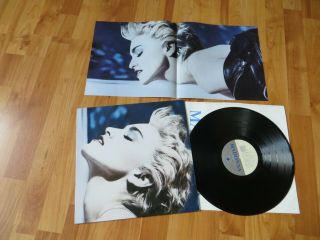 Madonna Lp True Blue W1 25442 / 1986 W/ Poster