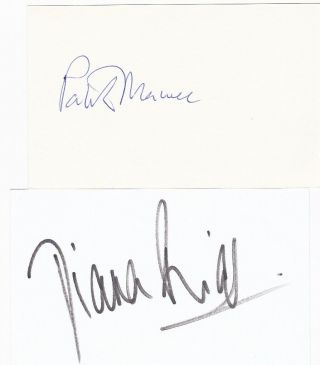 The Avengers - Diana Rigg & Patrick Macnee Signed Autographs