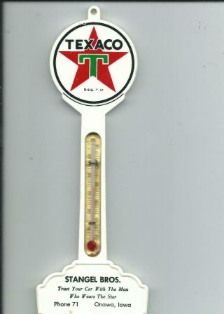 Pole Sign Thermometer,  Texaco Stangel Bros.  Onawa,  Iowa