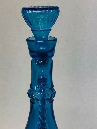 Vintage Jim Beam Blue Glass I Dream of Jeannie Liquor Bottle Genie Decanter 5