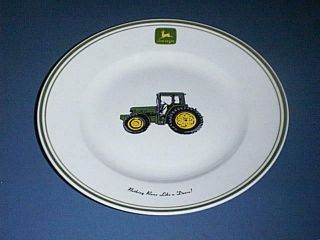 John Deere Green Tractor " Nothing Runs Like A Deere " Wide Rim 11 " Platter -
