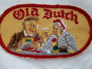 Old Dutch Brand Beer Label Iron Own Sewn Patch Hard To Find Rare