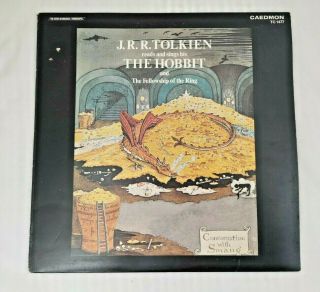 J.  R.  R.  Tolkein Reads & Sings The Hobbit.  Vinyl Record.  Audio Book.  Rare 1975