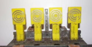 Gottlieb COUNTDOWN Pinball Machine 4 Bank YELLOW DROP TARGET ASSEMBLY (as - is) 2